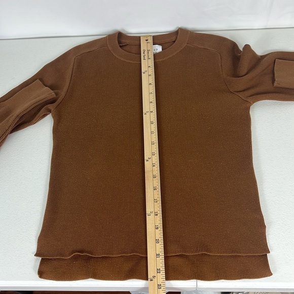 United Tokyo Knitwear Sz Small Sweater Brown Crew Neck - Picture 5 of 8